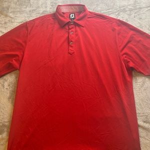 FootJoy Red Short Sleeve Polo T-Shirt Golf Men’s Activewear Size Xtra-Large